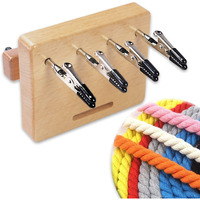 Fringe Twister For Quickly Twisting  4 Clips Wood Cord Maker Tool  Yarn Fringe Twister For Weaving  Tassel/Rope Making Machine