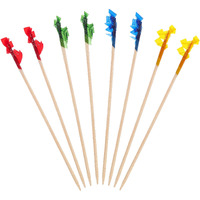 4 Inch Wood Frill Picks Toothpicks 1200 Pcs Club Frill Toothpicks Sandwiches Picks Cocktail Party Toothpicks For Fruit Appetizers Club Sandwiches Parties