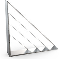 45/90 Degree Triangle Cookie Cutter Set - 5 Inch  4 Inch  3 Inch  2 Inch - Half Square Right Angle Triangle Geometric Frame Plaque Cookie Cutters Shapes Molds - Stainless Steel