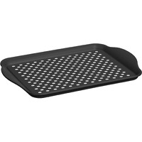 Oggi Oggi Anti Slip Serving Tray With Handles- Black Rectangle Tray - Ideal Tray For Eating  Breakfast Tray  Food Tray  Appetizer Tray  Serving  17.5 X 11.5 (5504.3)
