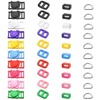 Coobigo 10Sets Cat-Head Safety Breakaway Buckle Tri-Glide Slider Buckles D Ring Belt Loop Keeper For Diy Cat Collar Accessory