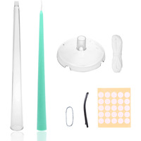 Milivixay 15 Inch Taper Candle Mold-Candlestick Mold- 30 Ft. Of Wick 25Pcs Mold Sealers And A Wick Clip Included As A Gift-Tall Taper Candle Molds For Candle Making