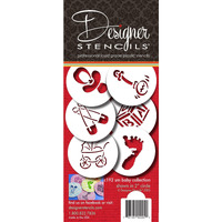 Designer Stencils Baby Candy/Cookie Stencils  Small  Beige/Semi-Transparent