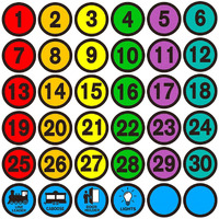Whatsign Line Up Spots For Classroom Floor Number Stickers For Classroom 36Pcs Line Up Dots Floor Decals Line Up Numbers For Classroom Back To School Kindergarten Preschool Supplies