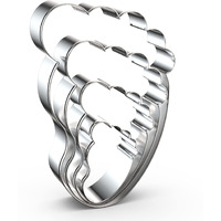 Foot/Footprint/Baby Foot Cookie Cutter Set For Baking  5/4/3/2 Inch  4 Piece  Stainless Steel