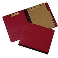 Pressboard Classification Folder - 2 Divider  6 Part - Letter - Earth Red