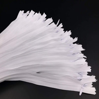 Invisible Ykk (Conceal) White Zippers For Apparel & Craft Projects - Closed Bottom - Color White - Made In The United States (25 Zippers Per Pack) (14"" Inches)