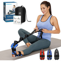 Comness Foot And Calf Stretcher Stretching Strap For Plantar Fasciitis   Heel Spurs  Foot Drop  Achilles Tendonitis & Hamstring. Yoga Foot & Leg Stretch Strap. (Blue)