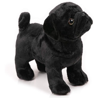 Boni 12.5 Inch Black Pug Stuffed Animal  Pug Plush Dog Stuffed Animals