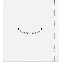 Jot & Mark Recipe Binder Tab Dividers With Blank Labels | 6 Customizable Organizer Dividers For 8.5"" X 11"" 3-Ring Binders (Black & White)