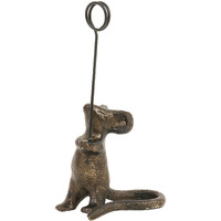 Creative Co-Op Da6227-1 Cast Iron Mouse Card Holders With Distressed Finishes   Brown