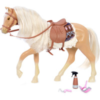 Lori Dolls - American Quarter Horse - Toy Horse - Light Brown 6-Inch Horse For Mini Doll - Animal & Accessories - Play Set For Kids - 3 Years + (Lo38004Z)