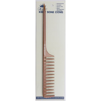 Krest Bone 10 Inch Space Teeth Rattail Comb. Professional Comb. Heat Resistant Comb. Styling Combs. Detangle  Sectioning Comb.