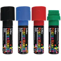 Artline Poster Markers  30 Mm Writing Width  Classic Colors  4 Pack (Epp-30-4W2)