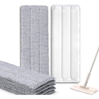 Bycarm Microfiber Flat Mop Pads Compatible With Libman Bosheng & 13 Inch Flat Mop Or Mop Bucket Set(6 Pack)  13"" X 4.9"" Washable Replacement Mop Pads For Floor Cleaning