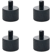Dahszhi Mic Screw Adapter  Aluminum Alloy Thread Adapter 5/8-11 Female To 1/4-20 Male For Mic Stand  Camera Monitor  Tripod  Microphone Holder 4 Pack
