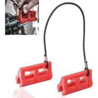 Red Hydraulic Steering Locks  Outboard Motor Steering Lock For Most Steering Cylinder Rods On Outboard Engines  In Position When Towing - Transom Savers For Outboard Motor Trailering/Transport