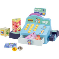 Bluey Cash Register. Press The Buttons To Hear Beeps  Sounds And Phrases From And Bingo |Use The Scanner To Scan Packages And Pretend To Run A Shop | Includes Toy Credit Card And Dollar Bucks!