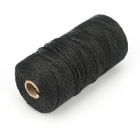 Jijacraft 426 Feet Black Nylon Twine #36 Mason Nylon String Line  100% Nylon Brick Line String  Durable Twisted Construction String Building Line For Masonry  Climbing Plants  Gardening  Crafting
