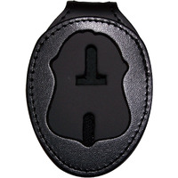 Perfect Fit Fbi Belt Clip Badge Holder With Pocket And Chain (Cutout Pf39)