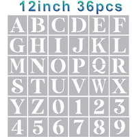Letter Stencils 12 Inch Alphabet Stencils For Painting On Wood Numbers Letters Stencil For Wall Drawing Templates For Arts Crafts Home Decor