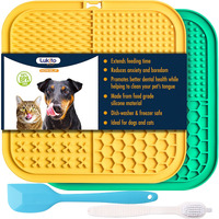 Lukito Premium Silicone Licking Mat For Dogs & Cats  77 Suction Cups  Slow Feeder  Boredom Reducer  Anxiety Relief  Dishwasher Safe  Food Grade