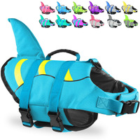 Fragralley Dog Life Jacket Shark  Dog Life Vest Adjustable Ripstop  Dog Swimming Safety Vest With Superior Buoyancy & Rescue Handle For Small Medium Large Dogs  Swim  Pool  Beach  Boating