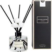 Culture & Nature Reed Diffuser Set 6.7Oz (200Ml) Lime Basil & Mandarin Scented Diffuser With Sticks Home Fragrance Reed Diffuser For Bathroom Shelf Decor