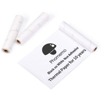 Phomemo Non-Adhesive 110Mm Width Thermal Paper Printer Paper  Compatible With Phomemo M04S/M04As Portable Thermal Printer  Black On White  3 Rolls  Suitable For Notes  List  Photo