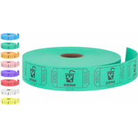 Tacticai 1000 Raffle Tickets  Drink  Green (8 Color Selection)  Single Roll For Events  Entry  Class Reward  Fundraiser & Prizes
