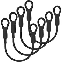Sdtc Tech 4-Pack Heavy Duty Loop End Cable Braided Stainless Steel Pvc Coated Safety Wire Rope For Outdoor Travel Home Hanging Transport  5Mm Thickness 12 Inch Length 200Lb Tensile Force