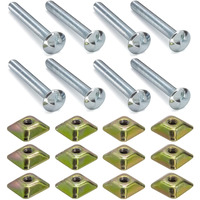 8 Pcs Anti-Theft Post Attachment Kit Sign Mounting Hardware For U Channel Post  Sign Post Mounting Bolts And Nuts 2.5"" Bolt