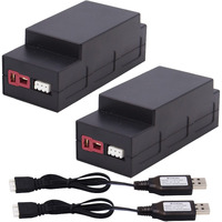 Blomiky 7.4V 2S 1050Mah 7.77Wh Lipo Rechargeable Battery And Charger Cable Replacment For Mjx H16 Rc Trucks / H16 2S Battery 2