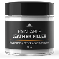 Paintable Leather Filler - Leather Repair For Tears And Holes - Leather Scratch Repair - Easy Step-By-Step Guide- Leather Repair Gel - White - 60 Ml