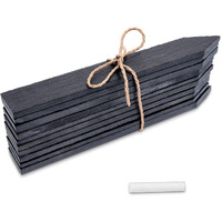 Navaris Slate Plant Labels (10 Pieces) - Set Of 10 Natural Slate Garden Markers For Herbs  Pots And Garden - Reusable Slate Tags With Chalk - Size M