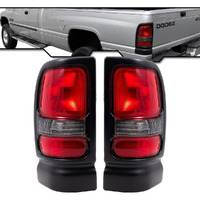 Epic Lighting Replacement Spec Brake Tail Lights W/Textured Bezel Assembly Compatible With Dodge 94-01 Ram 1500 94-02 Ram 2500 3500 [ 55055264Ac 55055265Ac ] Pair