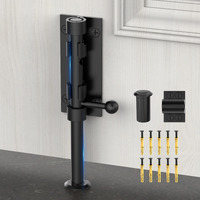 Barrel Bolt Latch  Sliding Bolt Gate Lock Door Latches Hardware  7.7 Inch Heavy Duty Solid 304 Stainless Stee Door Lock For Fence/Wooden/Barn Door/Yard Door/Interior Door Latch (1 Pack Black)