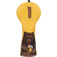 Lzfan Golf Club Head Cover Golf Head Cover Driver Headcover Fairway Wood Headcover Hybrid Club Head Cover Beer Bear (Driver)