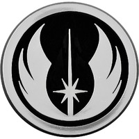 Sw Jedi Order Logo Plastic Auto Emblem - [Silver][3'' X 3'']
