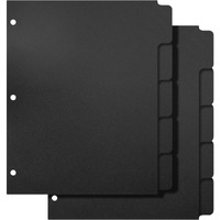 3 Ring Binder Dividers With 5-Tabs For Letter Size  1/5 Cut  3-Hole Punched  Write & Erase Plastic Binder Dividers Extra Durable Section Index Dividers For Binders  Pack Of 2 Sets  10 Dividers Total