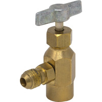 Leak Saver K28 (Icor Style) 7/16  Female To 1/4  Male Brass Can Tap Adapter For Use Upright Charging Self-Sealing Refrigerant Cans And K-28 Compatible Refrigerant Cans - Made In Usa