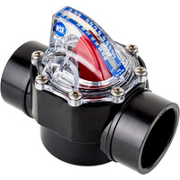 H2 Flow Controls Fv-C Control Flowvis 2 X 2.5In. Complete Pool Flow Meter And Check Valve Black
