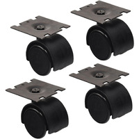 Mwedp 40 Mm Wheel/Plate Assembly Compatible With Vacuum D4 D4C Se E E2 Series Vacuum Cleaner Cart Castor Wheels (4 Pack)