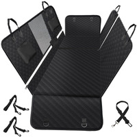 Vailge 6 In 1 Car Seat Cover For Back Seat  60/40 Split  100% Waterproof With Mesh Window  Scratch Prevent Anti-Slip Dog Hammock  Large