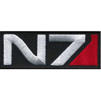 N7 Mass Effect Embroidered Iron On Sew On Patch
