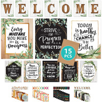 Decorably Welcome Posters For Classroom - 15 Modern Farmhouse Classroom Decor  Classroom Welcome Sign For Classroom  Farmhouse Teacher Decor For Classroom Farmhouse Decor  Welcome Classroom Sign