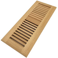 Homewell White Oak Wood Floor Register Vent Cover  Drop In Vent Cover  4X12 Inch  Unfinished