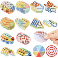 96 Pcs Breath Calm Anxiety Sensory Stickers Reusable Mindfulness Stickers Anti Stress Rough Textured Sticker Anxiety Strips For School Office Classroom Desk Adults Teens Tension Fidget Supplies