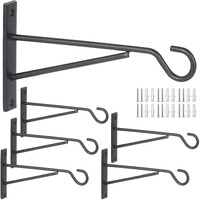 Eyrosa 6"" Hanging Plant Hooks  6 Pack Hanging Basket Bracket Wall Hooks  Plant Hangers Outdoor For Fence  Lantern Wind Chime