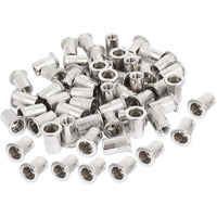 50Pcs M5 Rivet Nuts Stainless Steel Threaded Rivet Insert Nuts Rivnuts Nutsert M5-0.8Mm